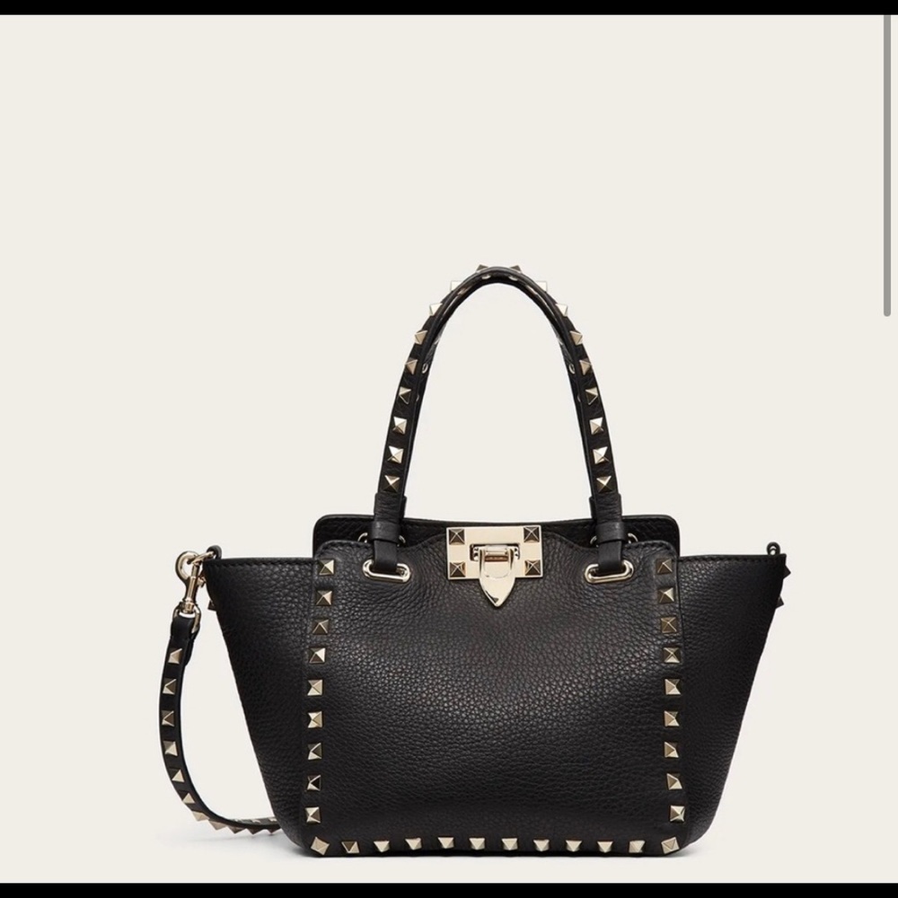 Mini Valentino Garavani Rockstud grainy calfskin bag